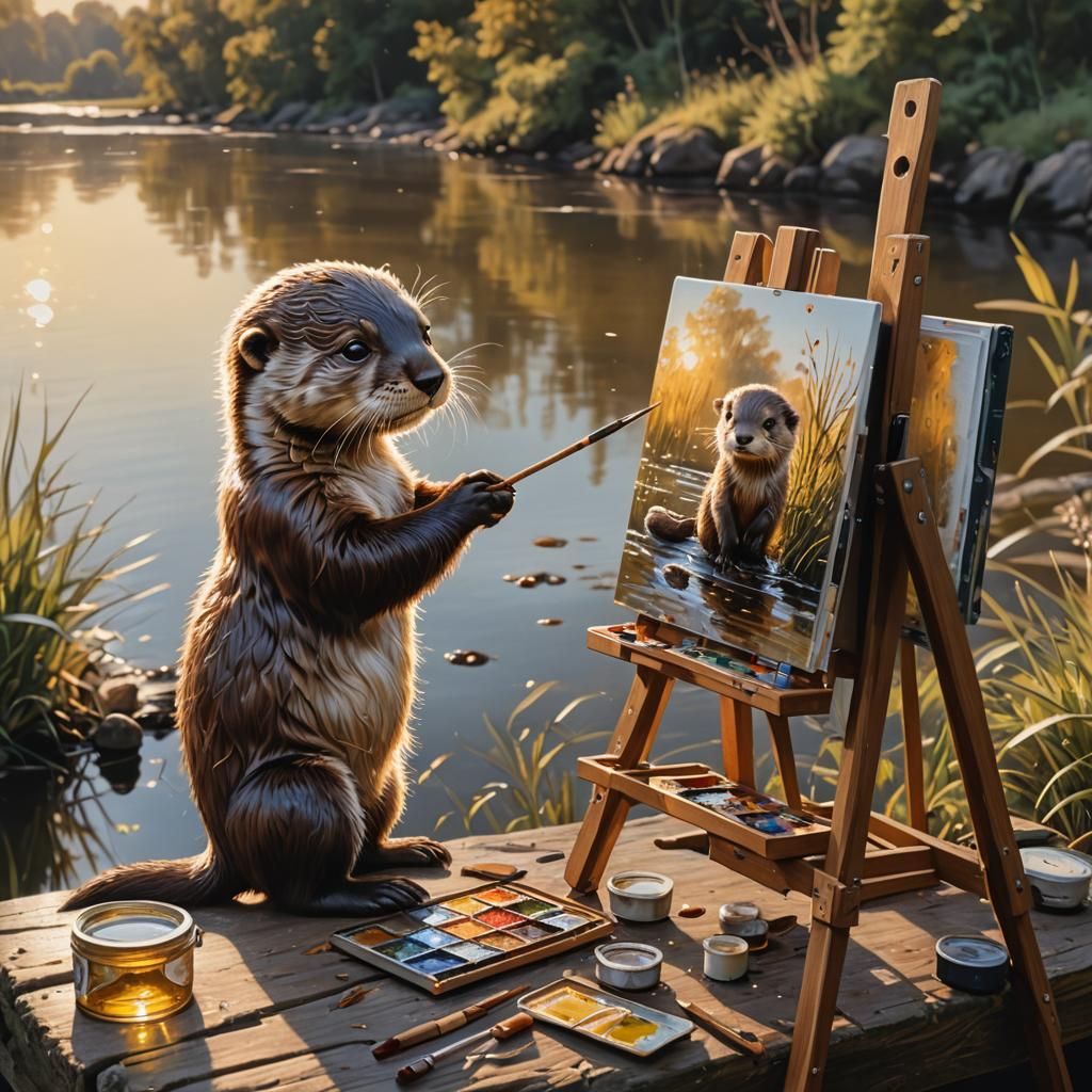 What an otterly lovely day for art