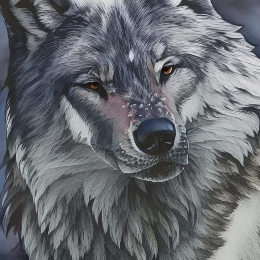 Wolf - AI Generated Artwork - NightCafe Creator