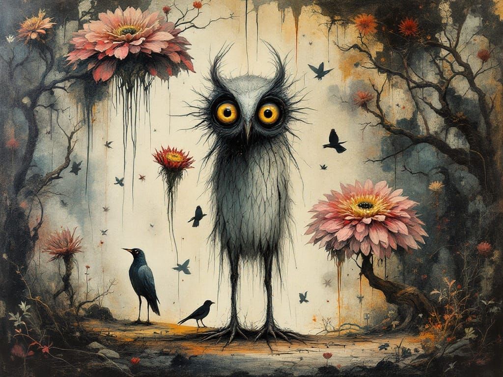 Surreal Alien Landscape in the Style of Dalí and Lacombe