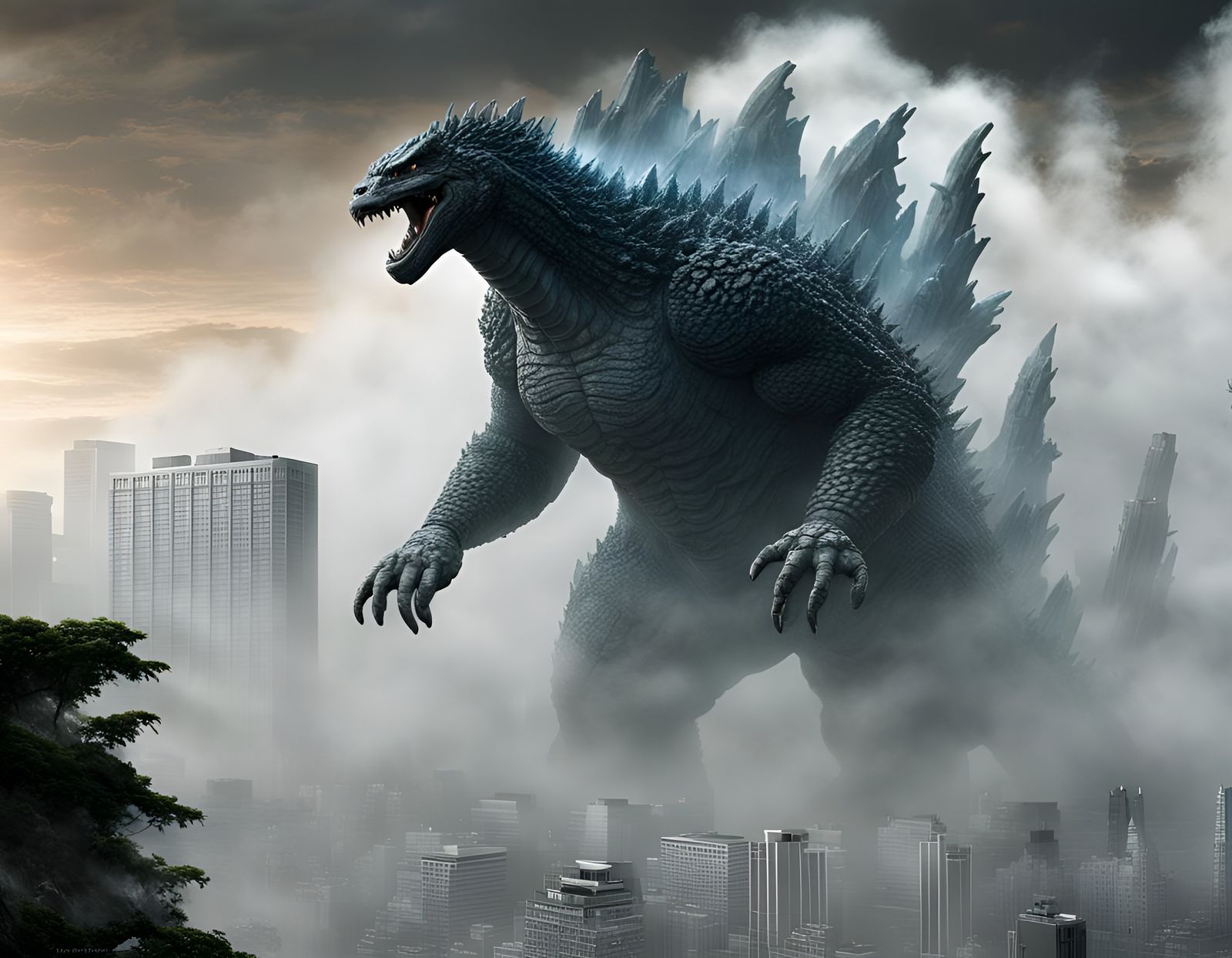 Godzilla - AI Generated Artwork - NightCafe Creator