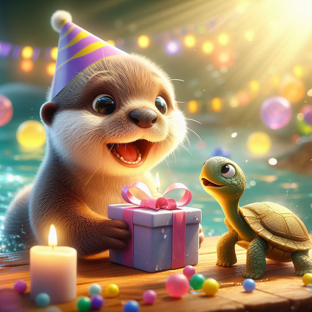 baby otter's surprise 1st birthday party