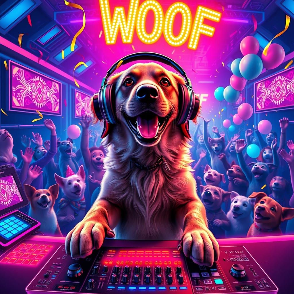 DJ Dog  by @Olena the Beautiful