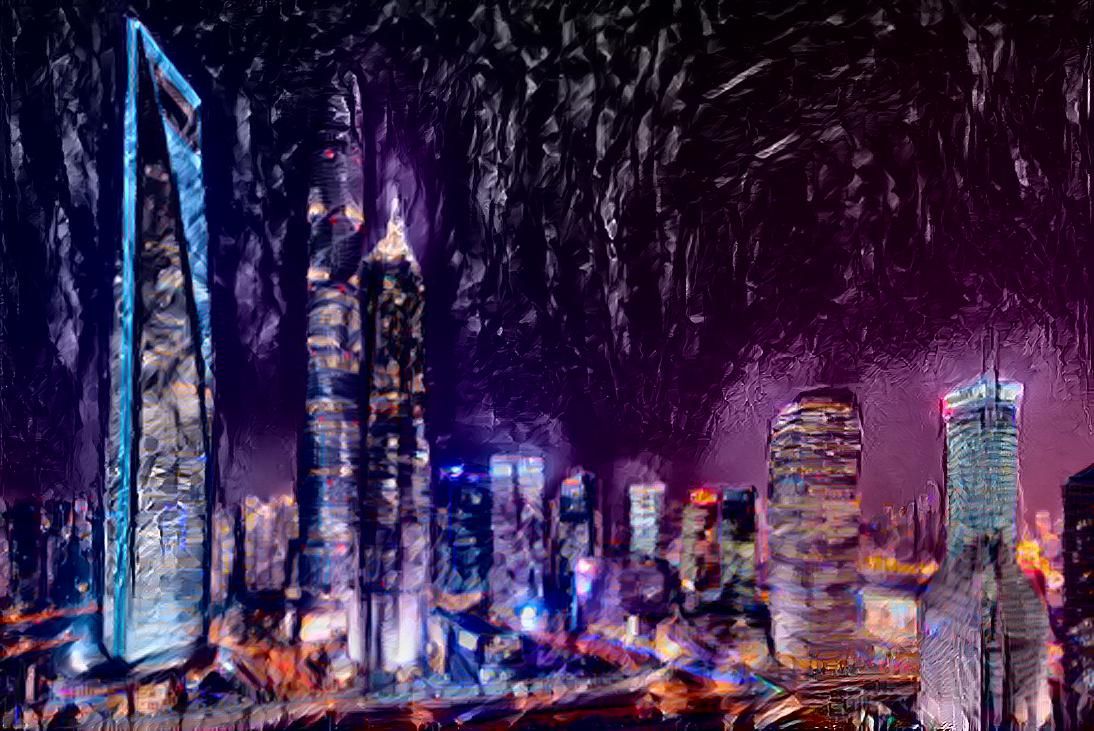 Algorithm: Style Transfer.
Start Image Source: Photo by Peng LIU on Pexels. 
Style 1 Source: Preset: Misty Mood. Style 1...