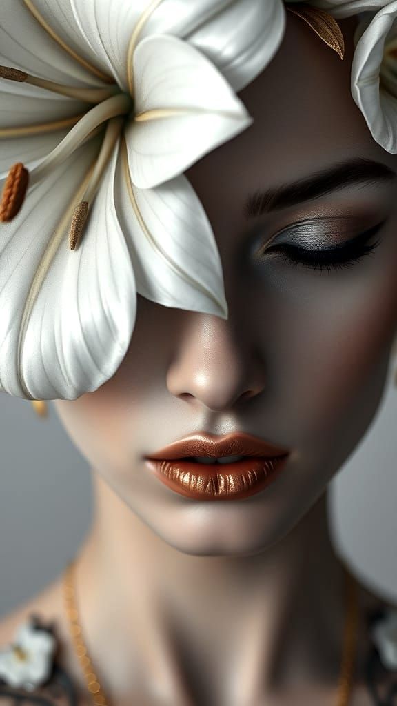 White lily woman ✨️🤍  by @Sara