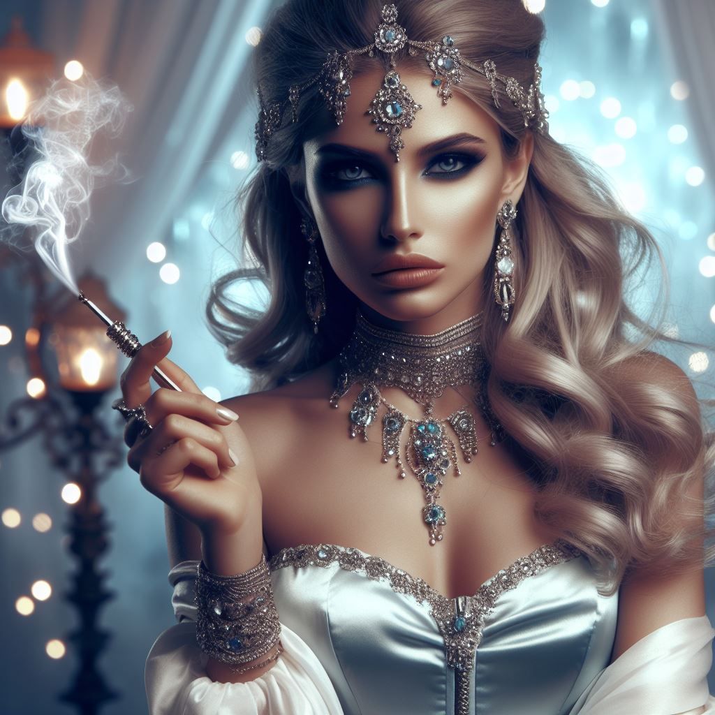 Smoking fantasy girl