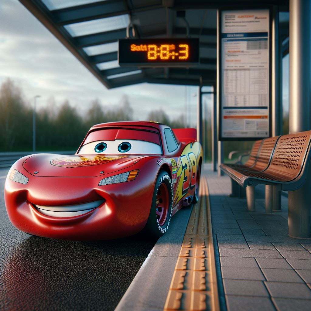 Sry, out of gas, waiting for the bus