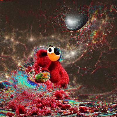 Elmo eats the universe
