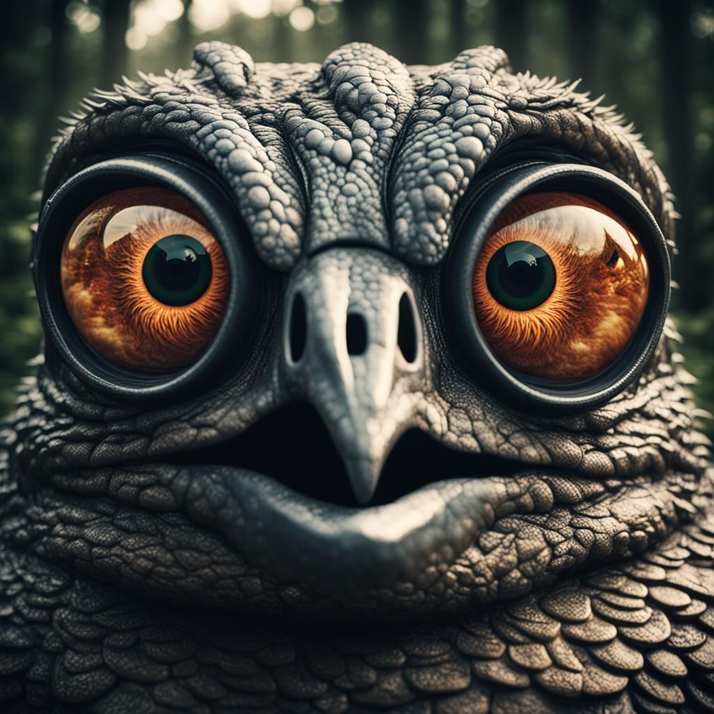 Googly Eyes Cinematic film still, shot on v-raptor XL, film grain, vignette, color graded, post-processed, ...  by @nellochka