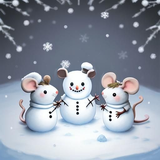 Snowman mice