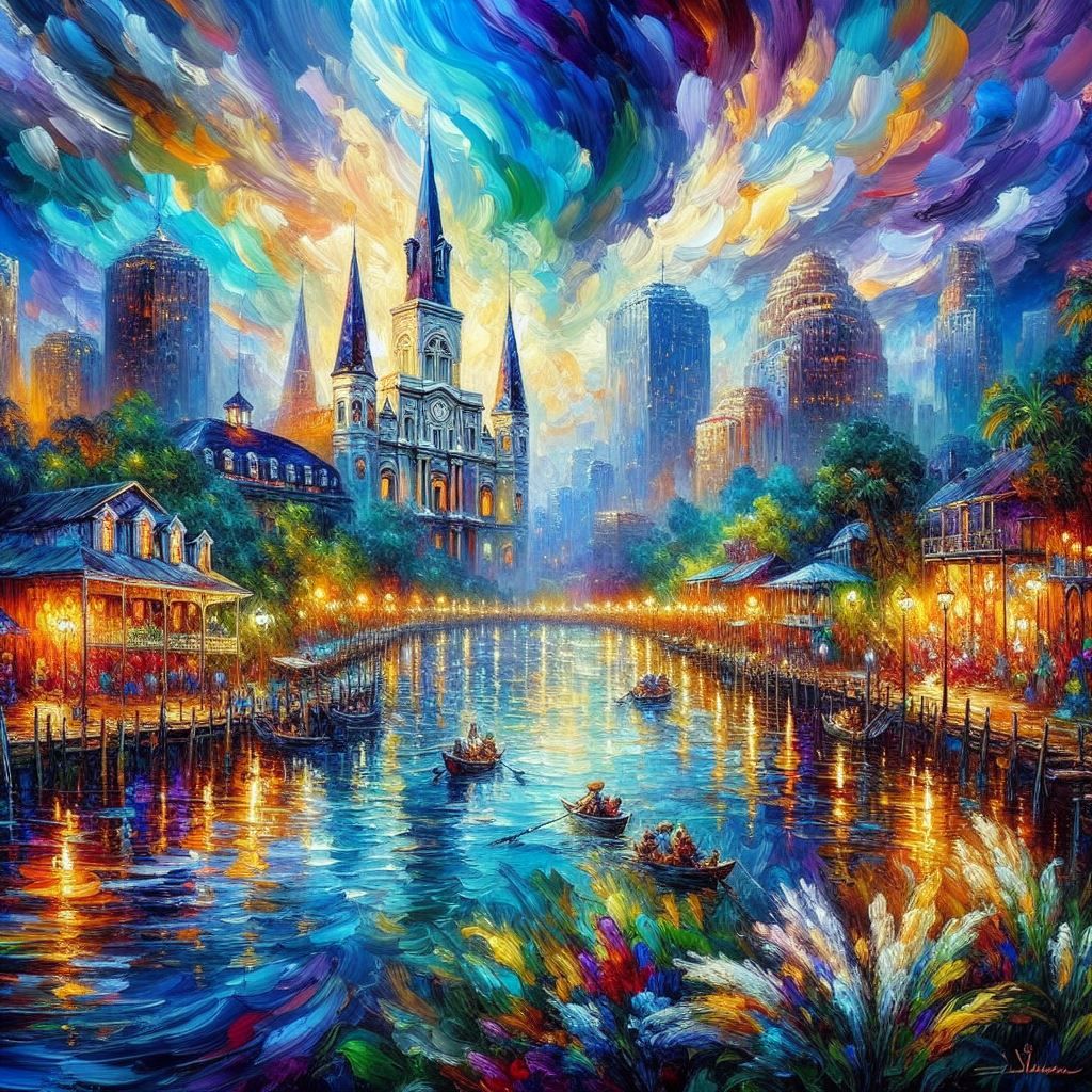 Colorful cityscape painting   by @Invicta