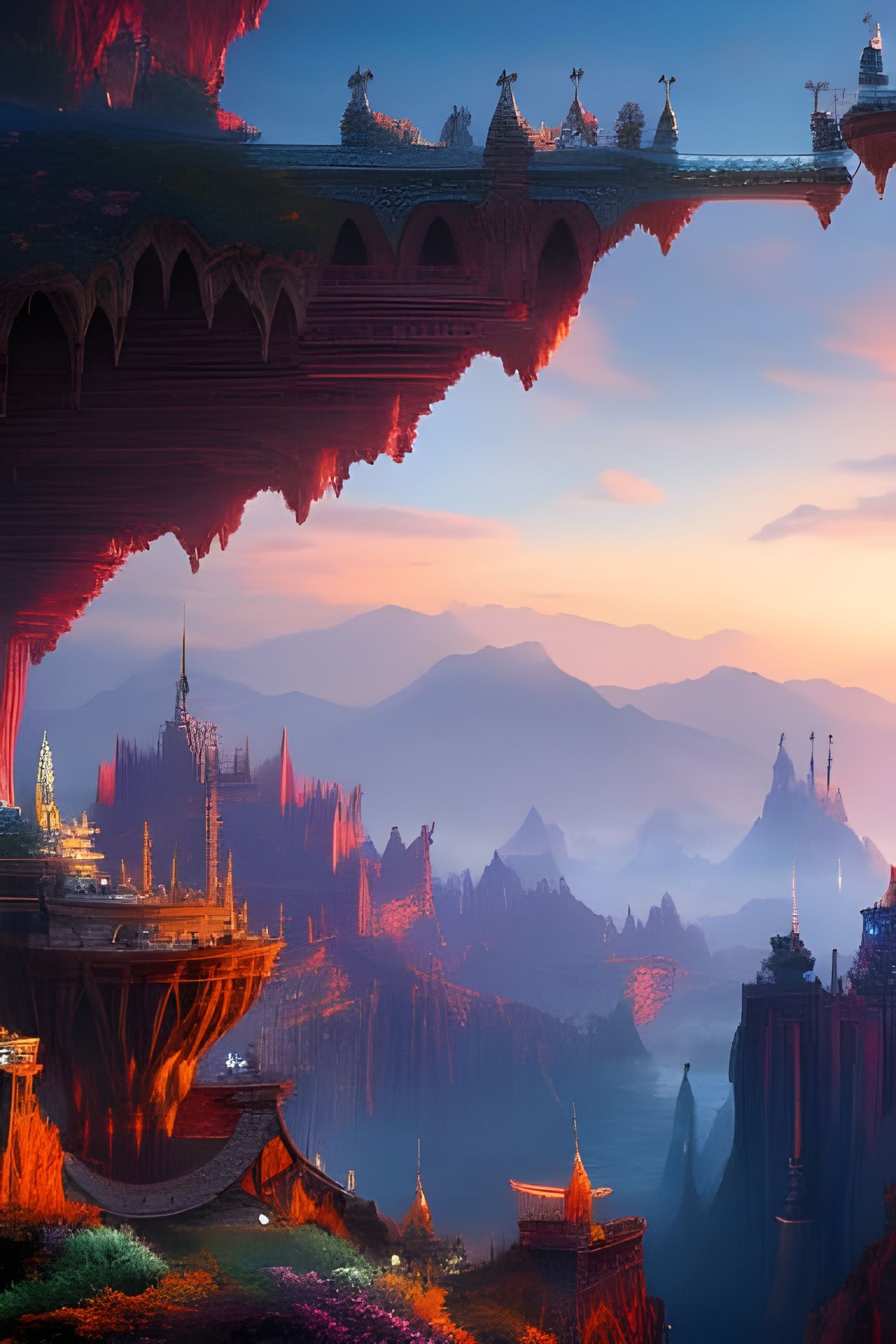 Kingdom Above The Clouds - AI Generated Artwork - NightCafe Creator