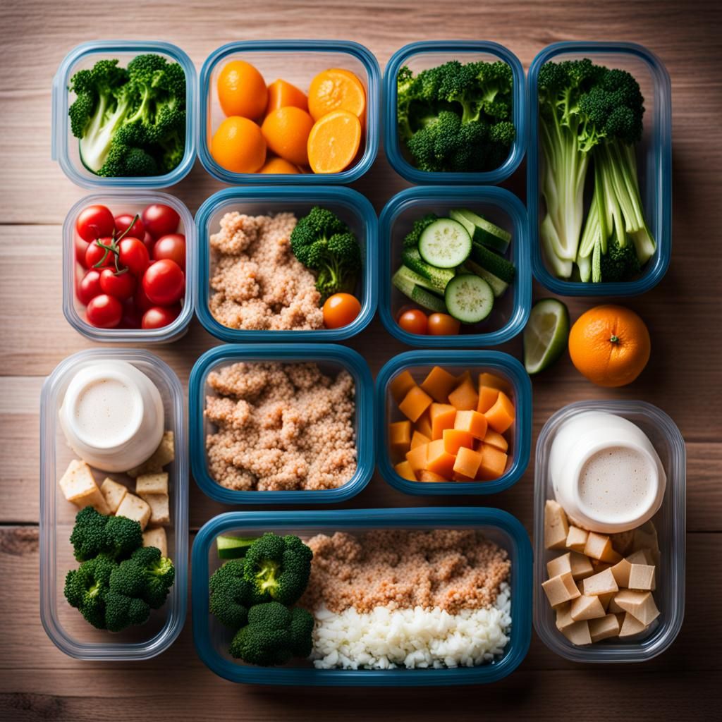 Healthy meal prep kits or services AI Generated Artwork NightCafe