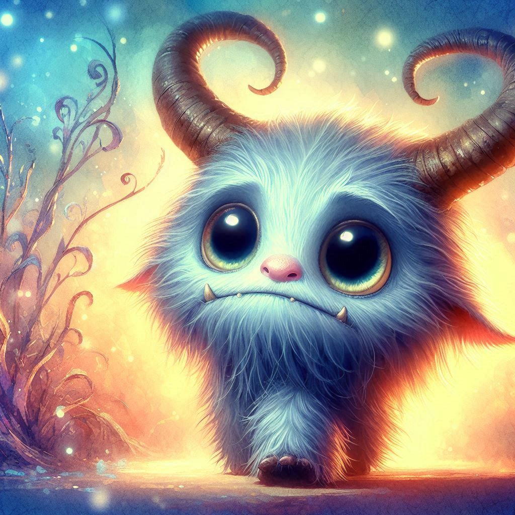 adorable fairy-tale fantasy creature portrait..