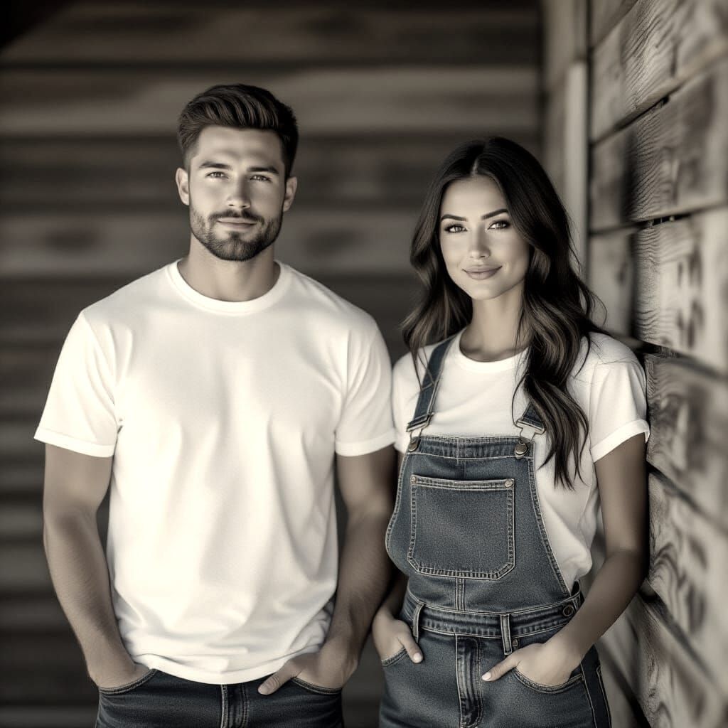 Intimate Black and White Portrait of a Young Couple