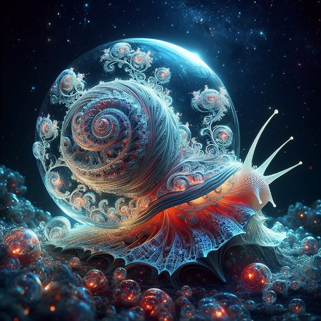 Bioluminescent Cosmic Snail