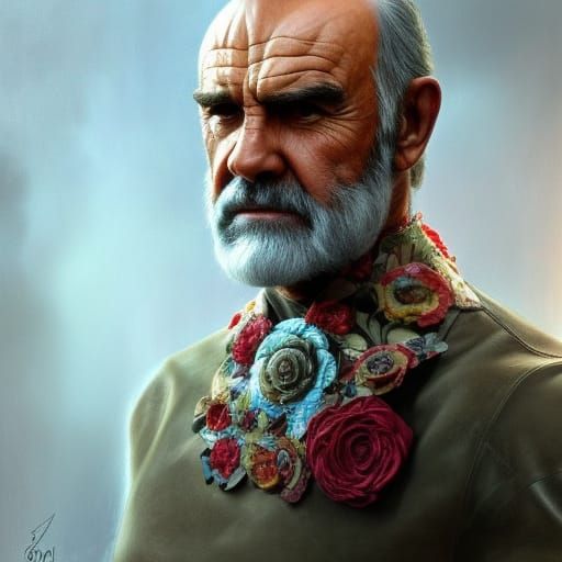 Iconic Sean Connery AI Generated Artwork NightCafe Creator