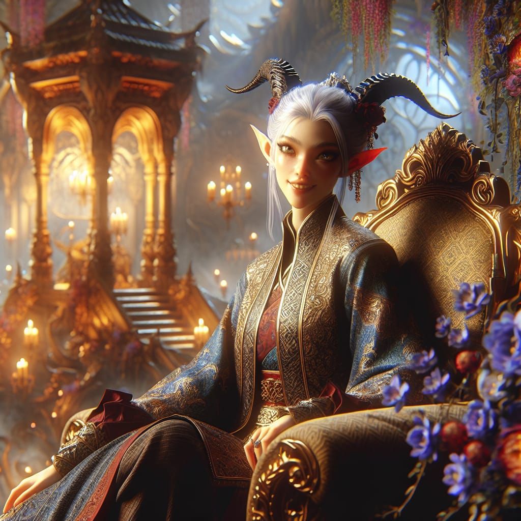 horned fantasy noble
