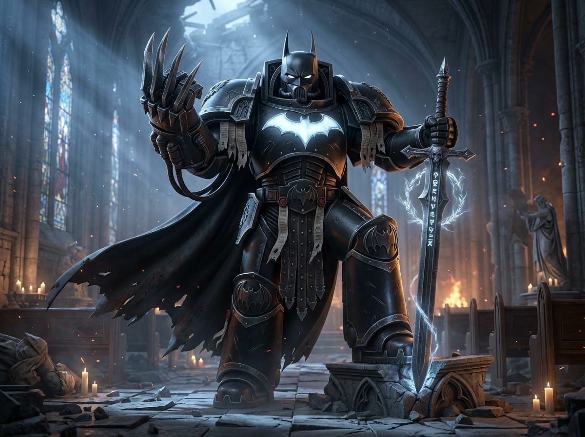 The Dark Knight as a Warhammer 40k Primarch
