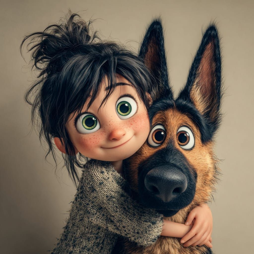 Hugging My Loyal Friend