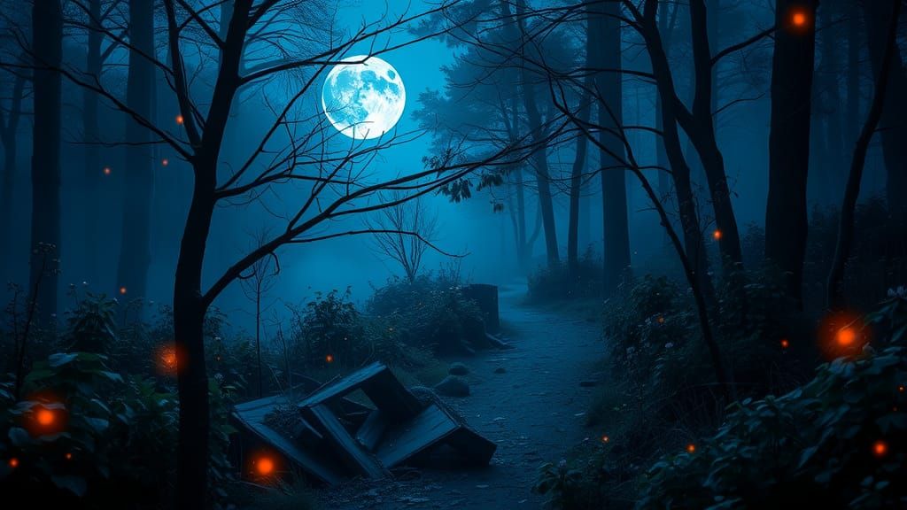 Whispering whimsical woodland path