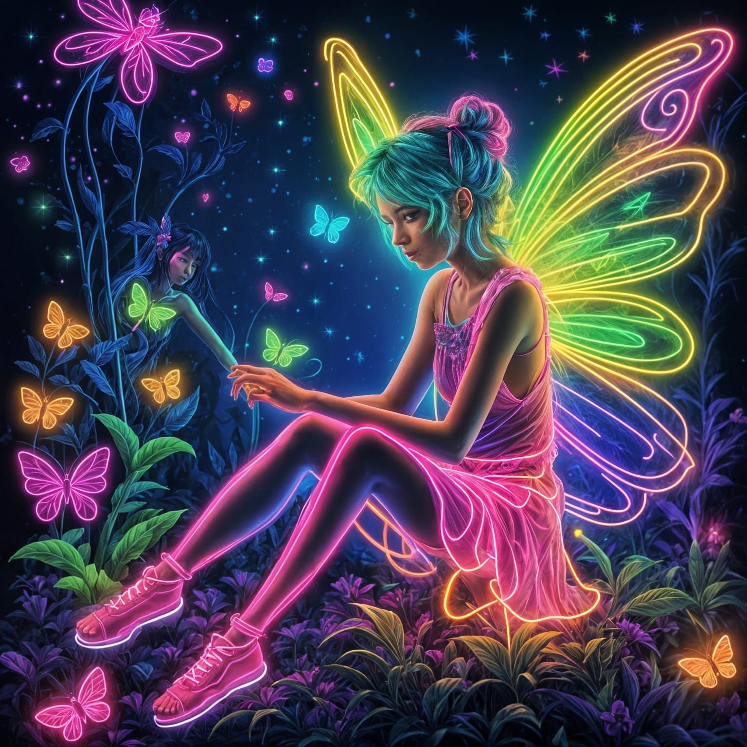 Neon fairy