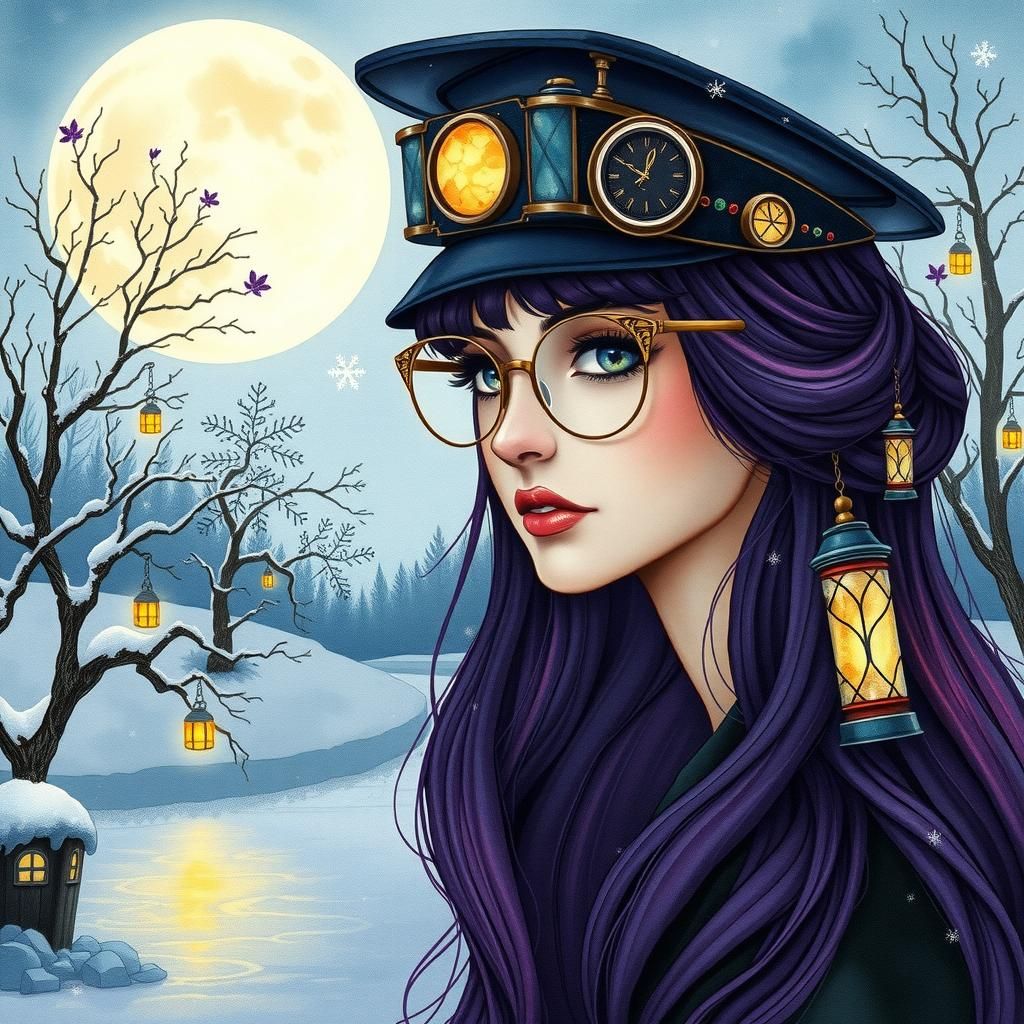 Ethereal Beauty in Winter Wonderland Watercolour