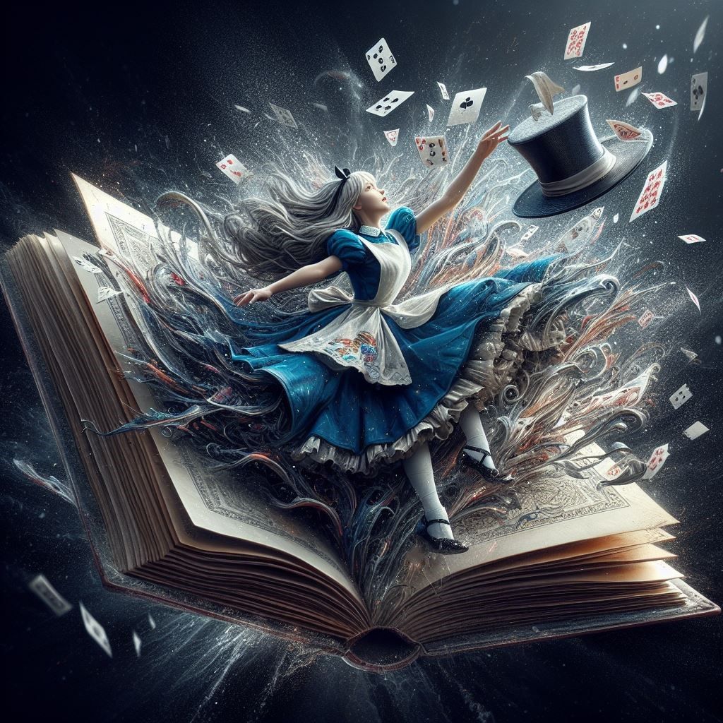 Alice escaping from Wonderland