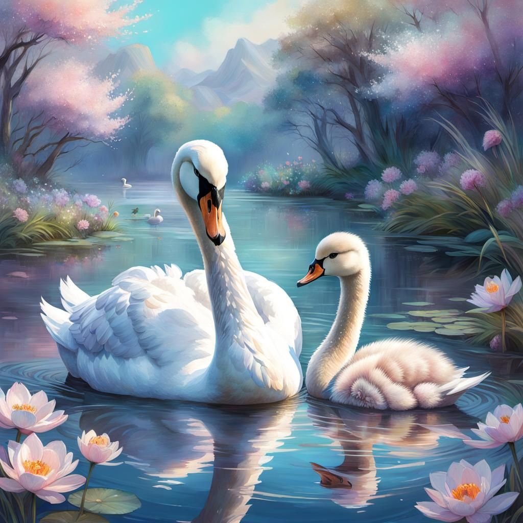 Mama Swan and Cygnet
