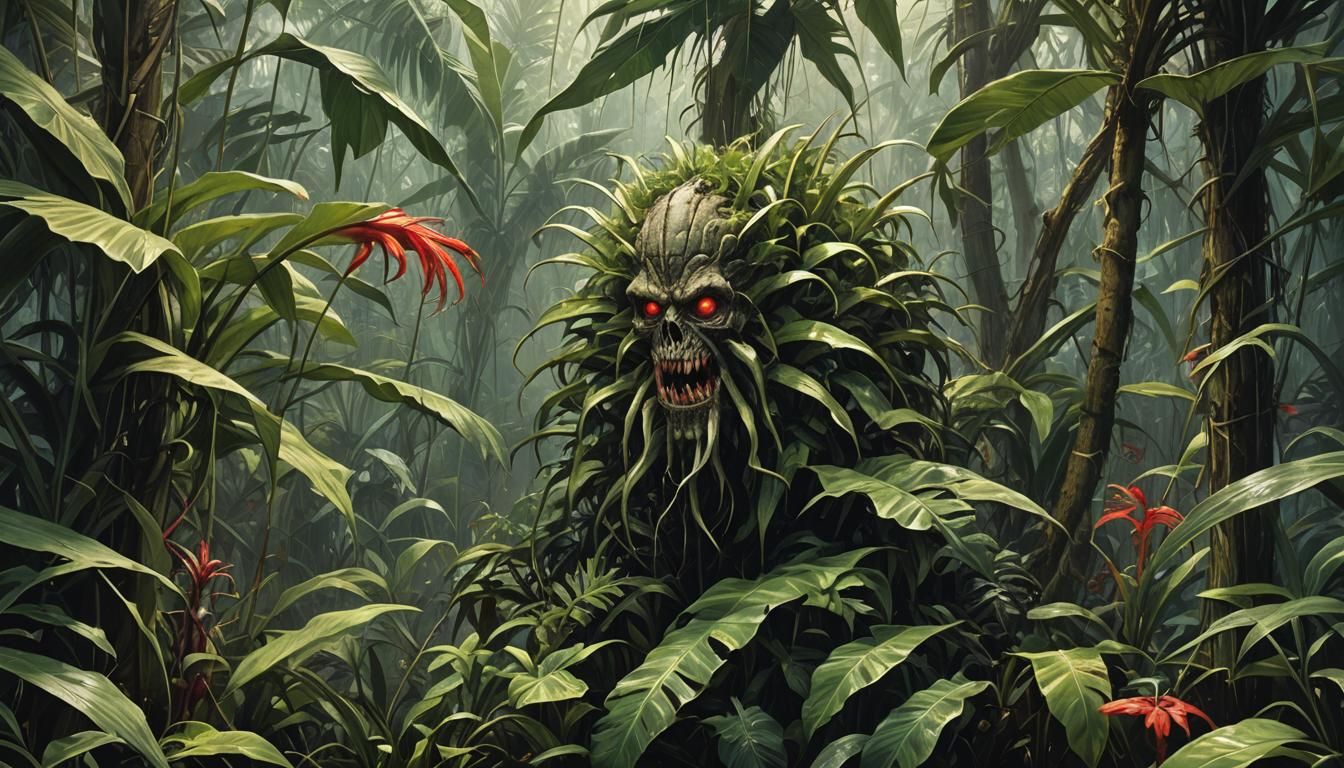 tropical plant horror - AI Generated Artwork - NightCafe Creator