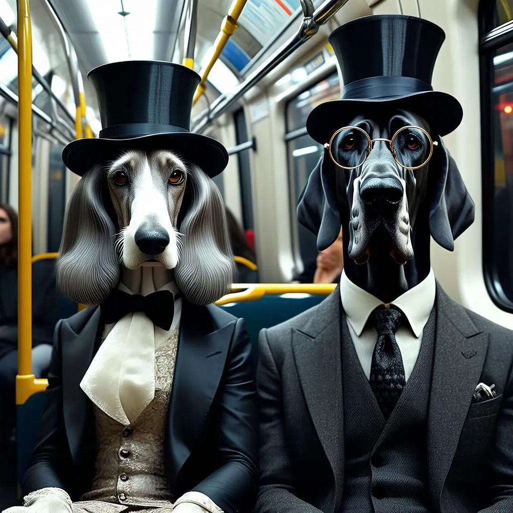 The aristocratic dogs of the Paris metro
