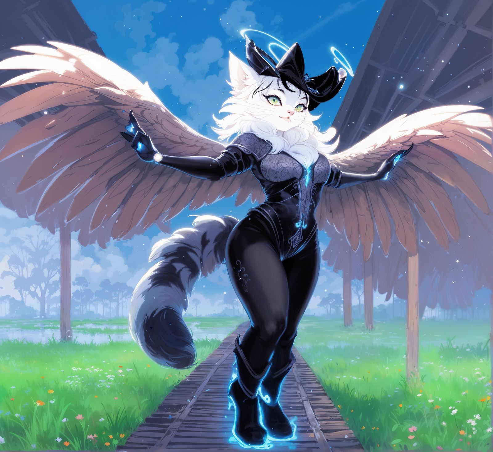 Winged Anthro Cat
