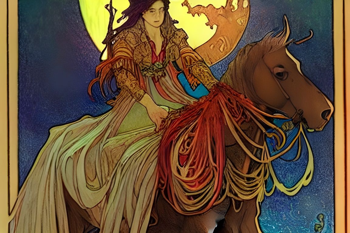 A Robed Figure Riding an Undead Steed