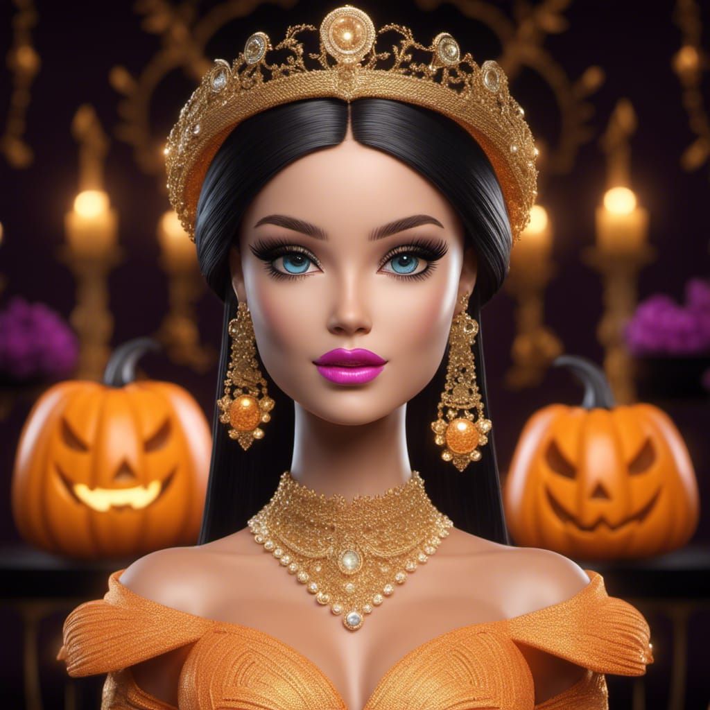 halloween barbie AI Generated Artwork NightCafe Creator