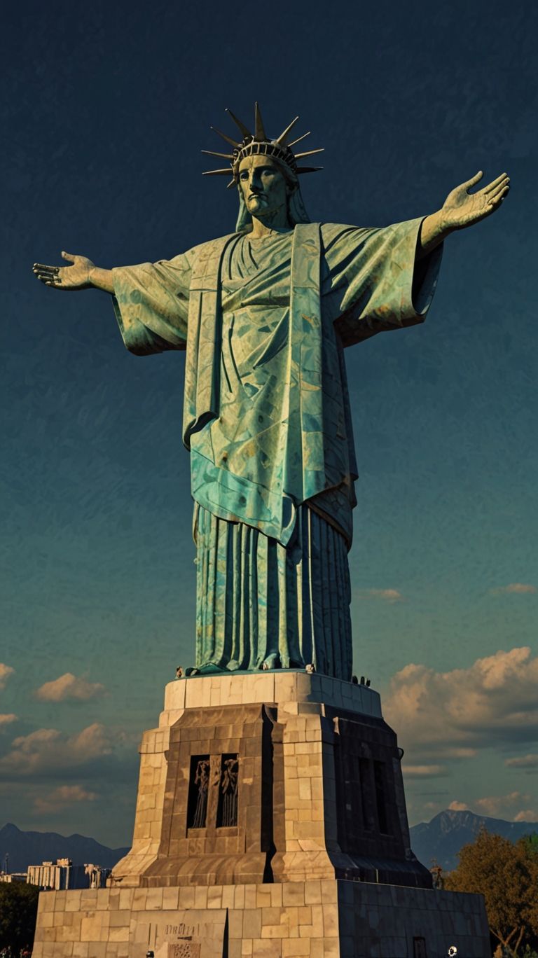 Christ the Redeemer in Van Gogh style