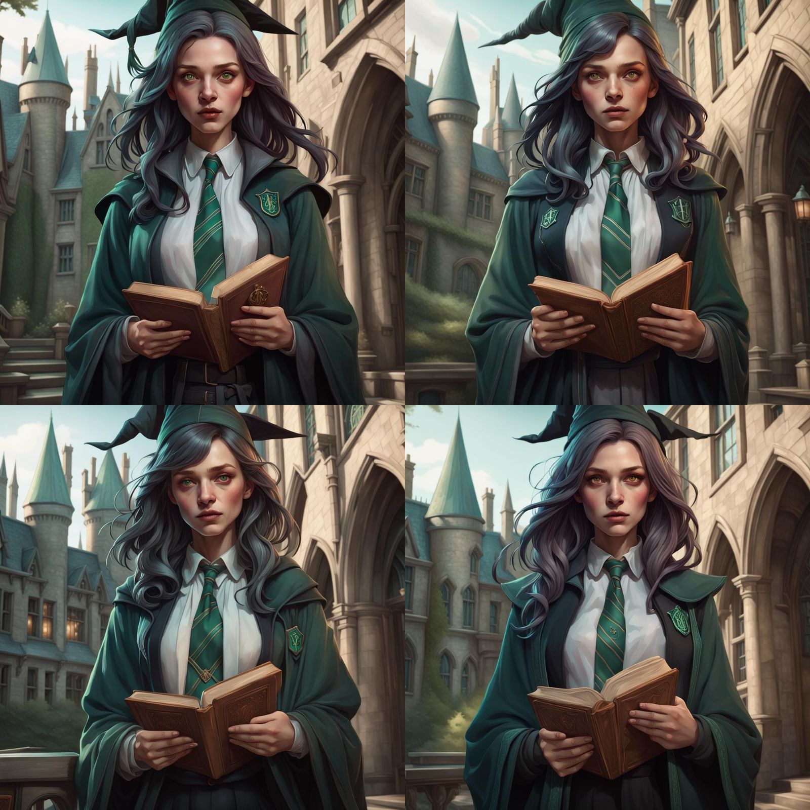 the witch is a student from the House of Slytherin