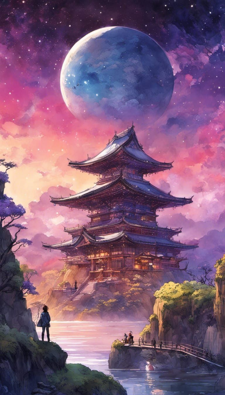 Temple to the Moon - AI Generated Artwork - NightCafe Creator