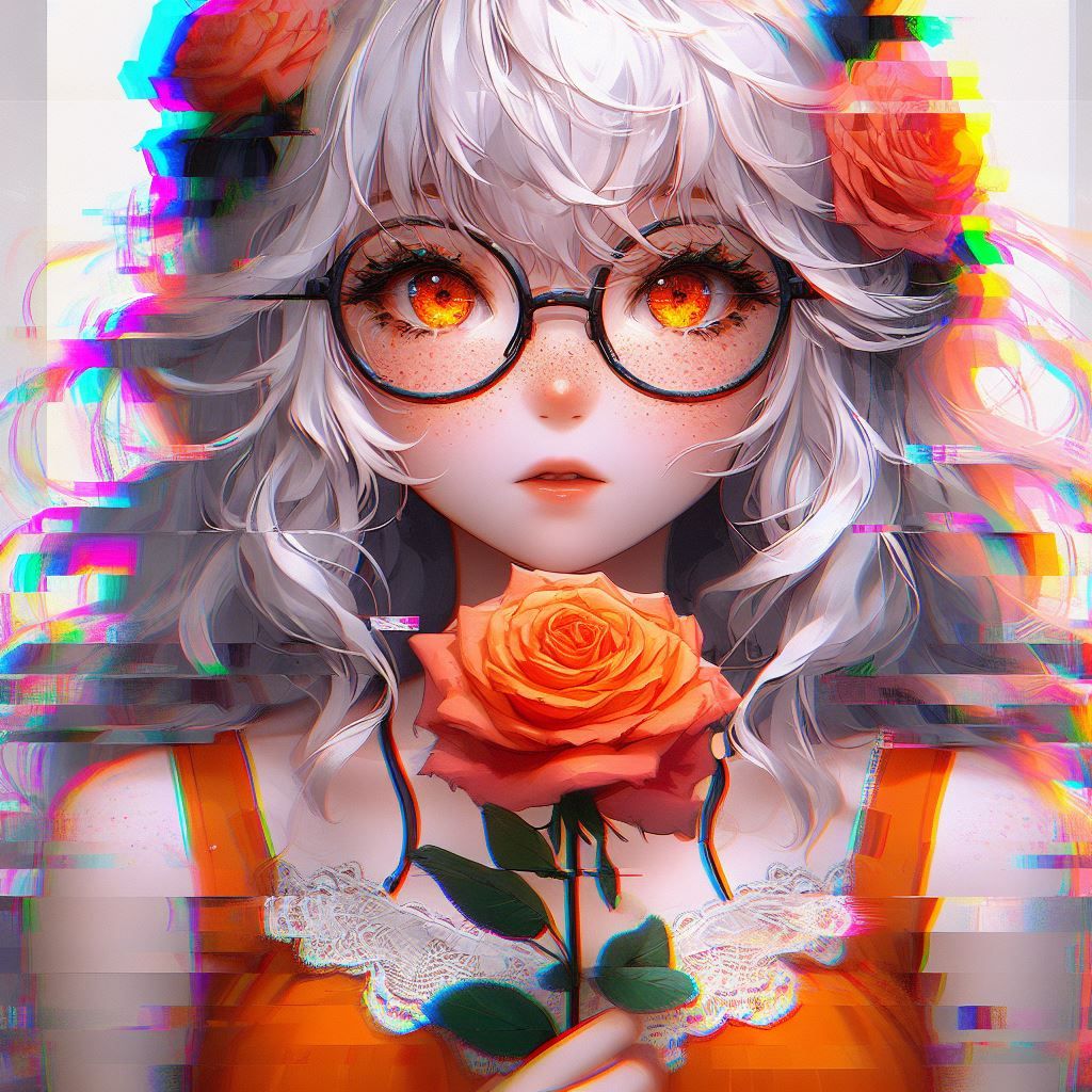 Roses ( with my oc )