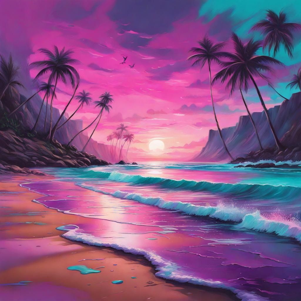 Tropical Beach     by @Red Kittie Kat