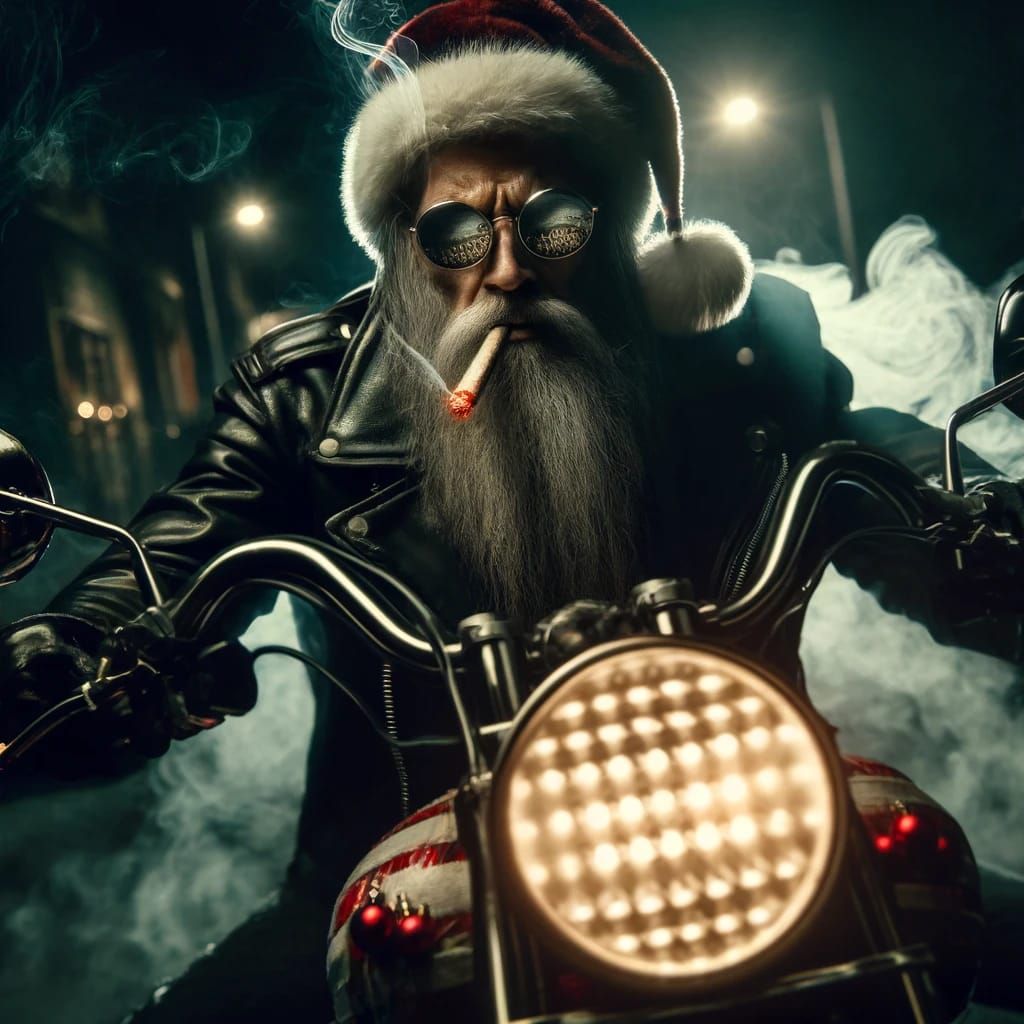 santa biker