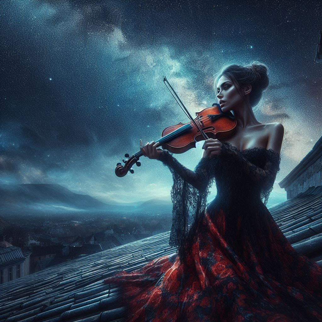 She and her violin