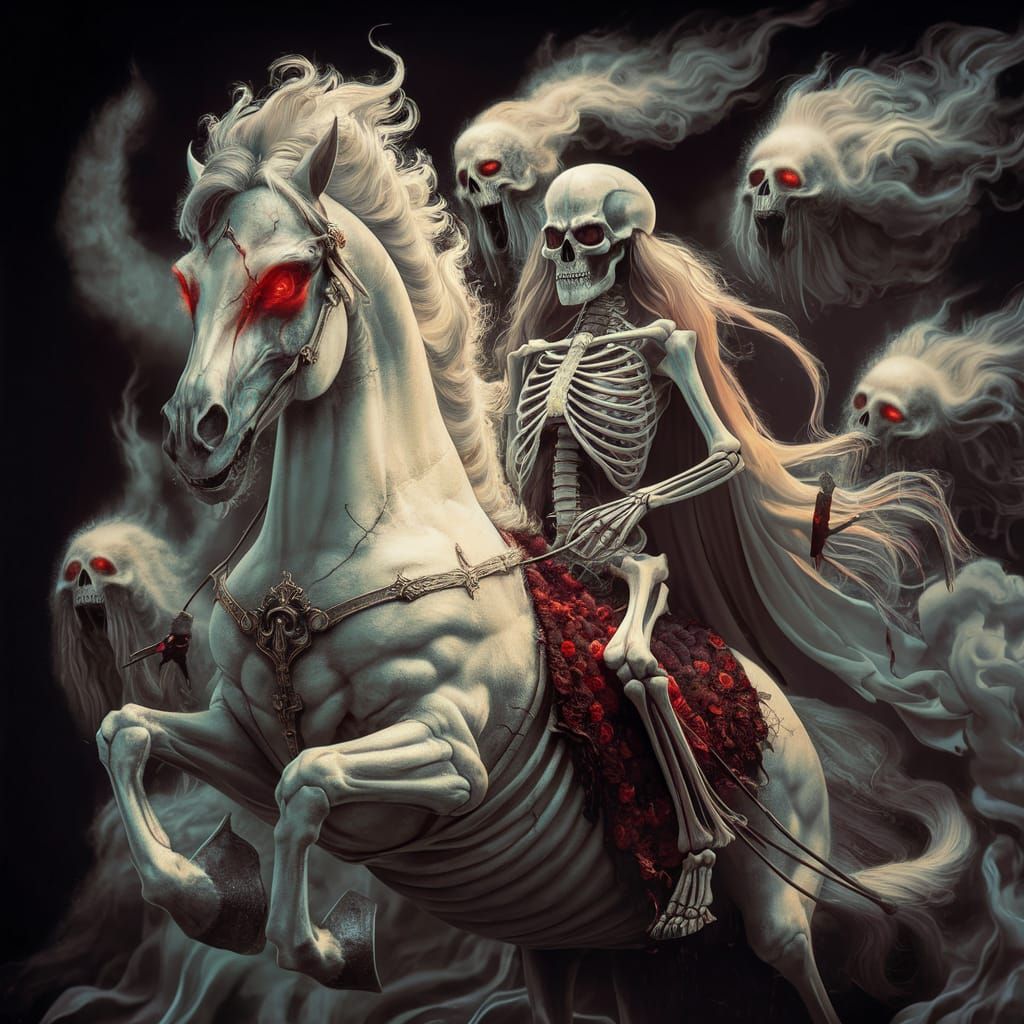 The God of Death, Rides a Ghostly White Horse