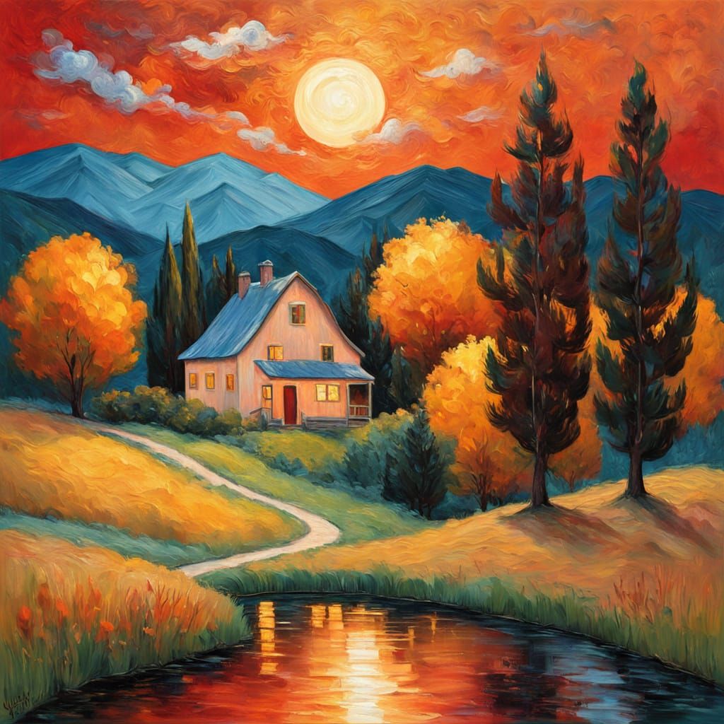 A red Night  by @Stefangelia