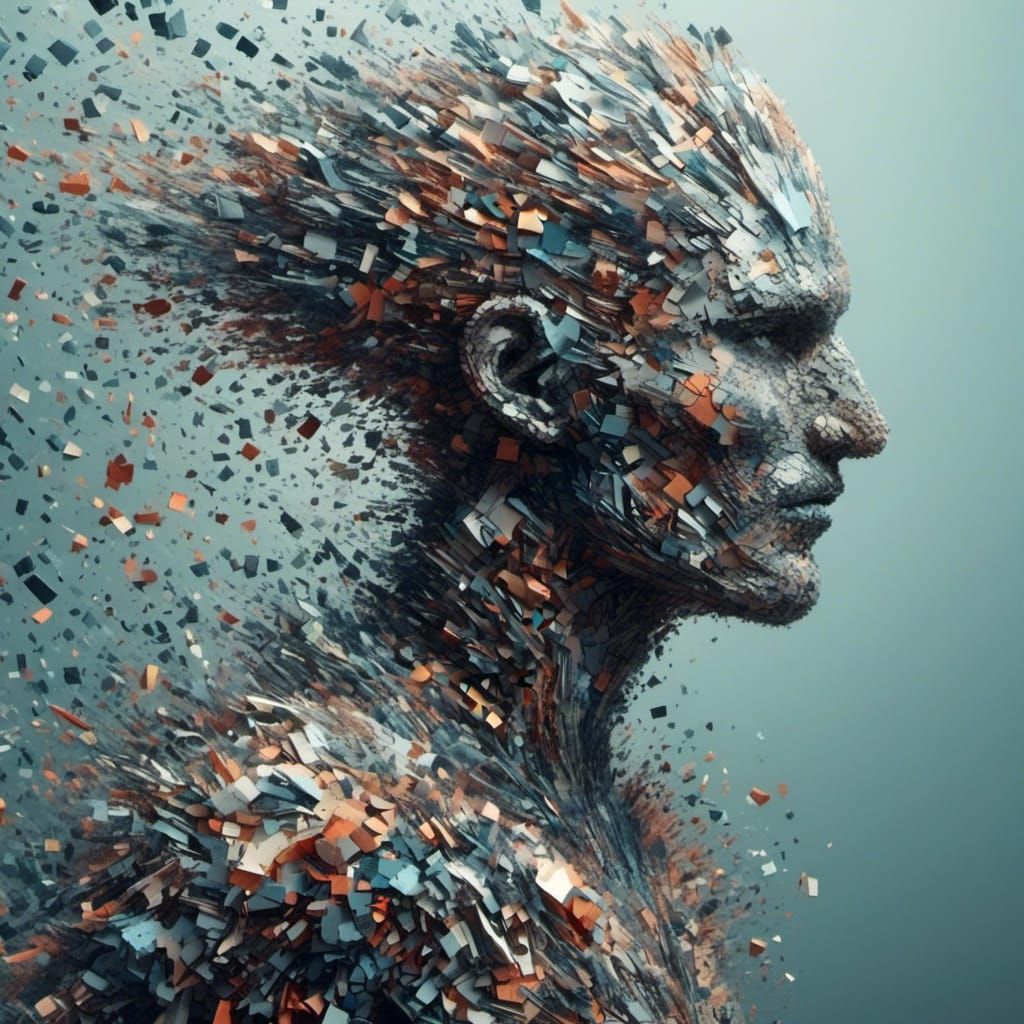 <lora:Cubist-Dust:1.0> man 