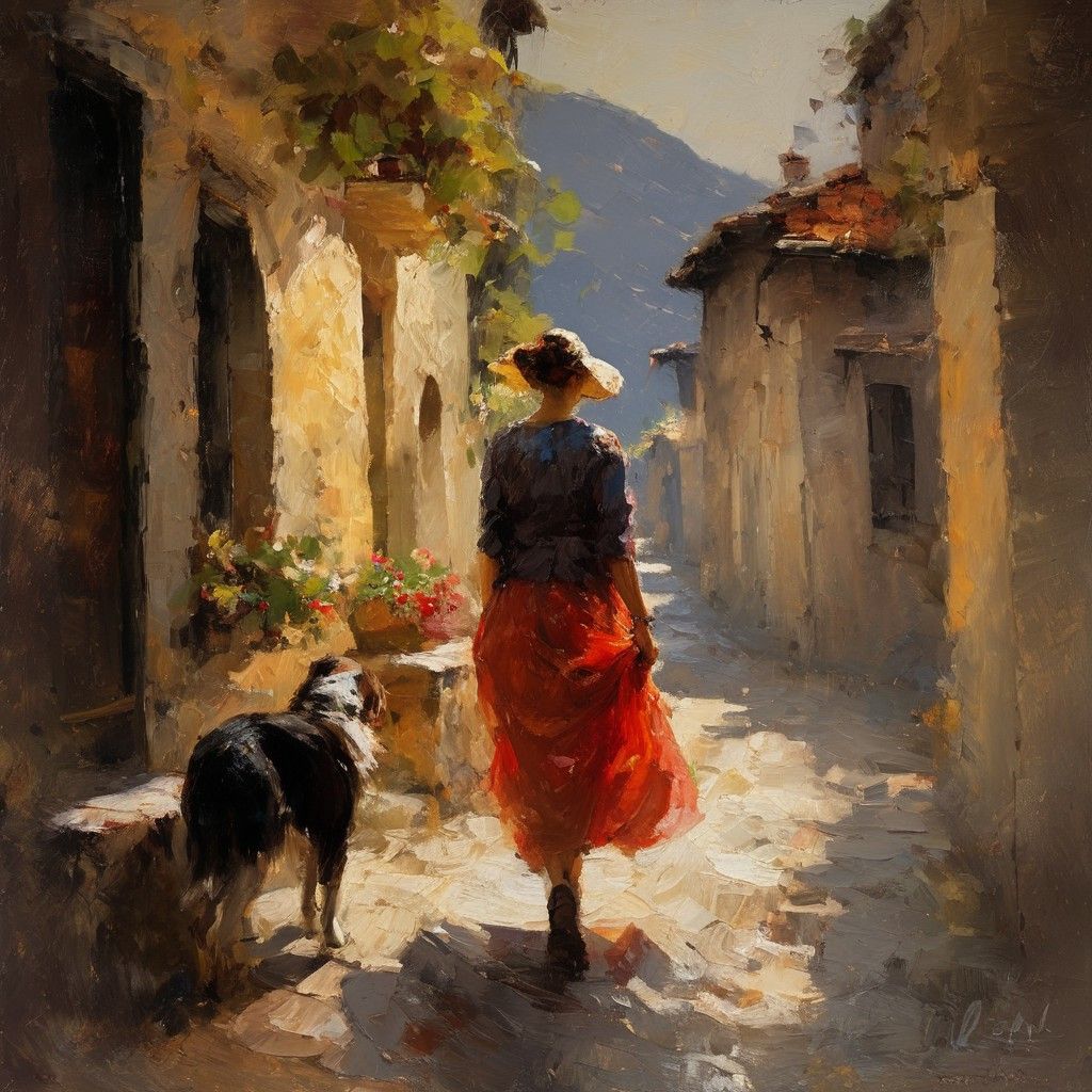 Oil painting on Civitai