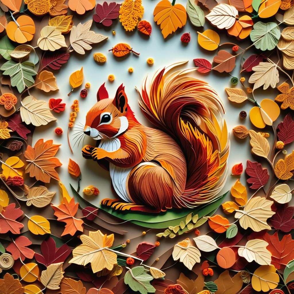 Fall Paper Collage Art
