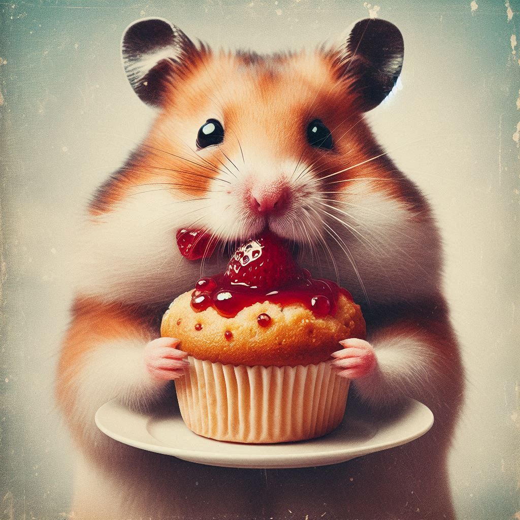 Hamster with sweet tooth 🧁😋