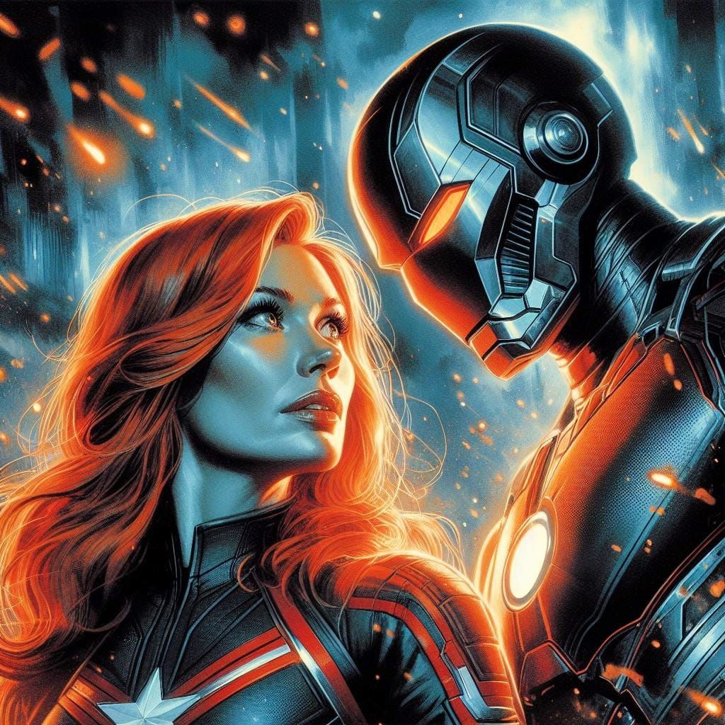 Tony Stark aka Iron Man and Pepper Potts