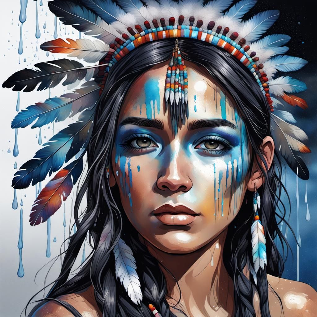Native american girl - AI Generated Artwork - NightCafe Creator