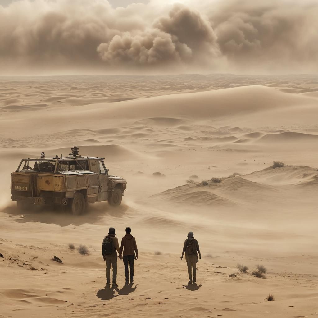 Couple stranded in desert sandstorm