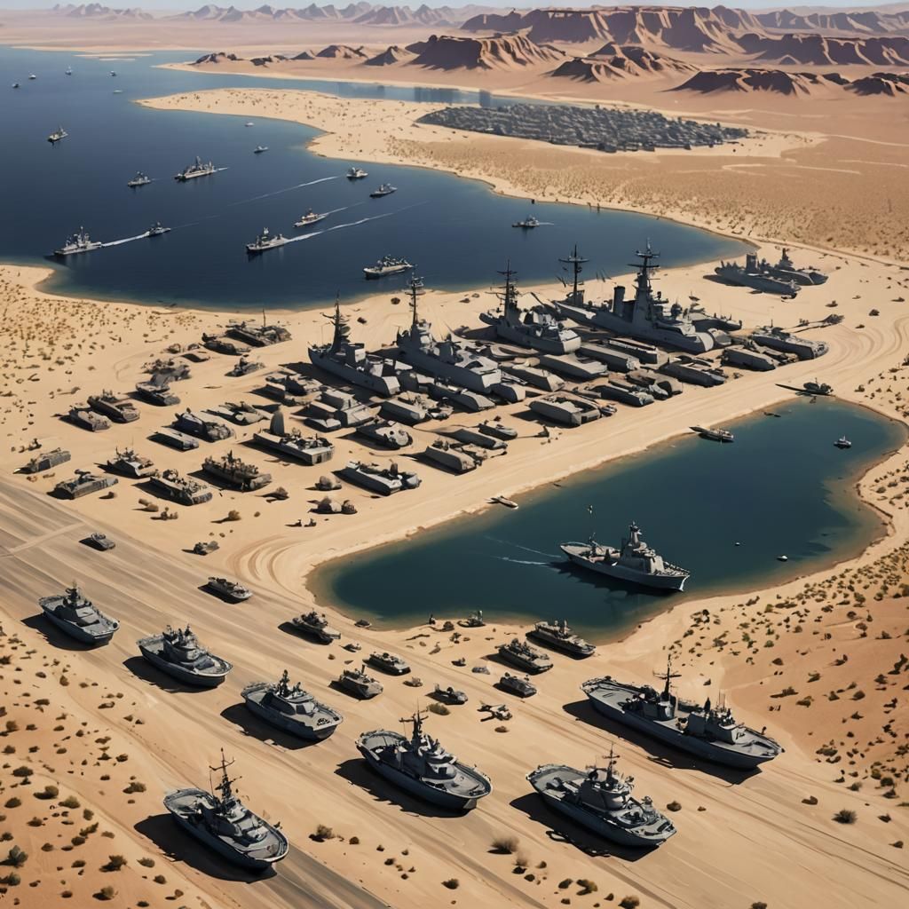 Naval operations in the desert.